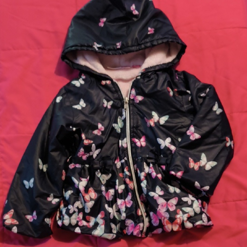 Penelope Mack Black Butterfly Raincoat